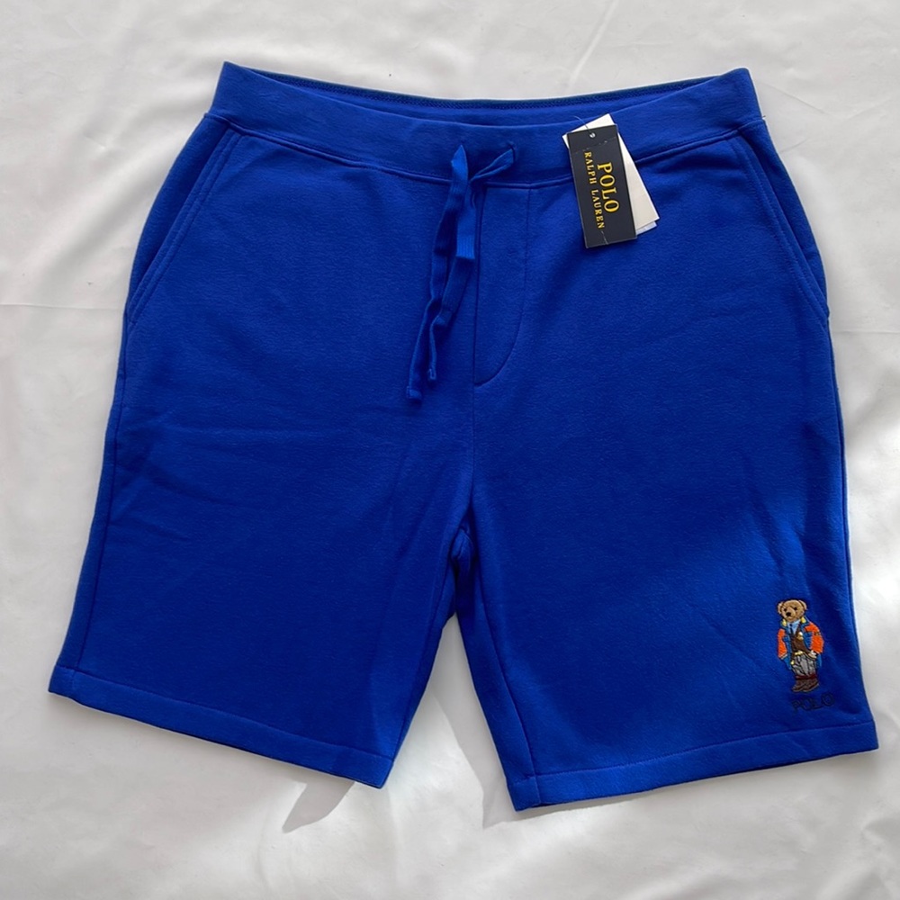 Polo Ralph Lauren Men’s Polo Bear Fleece Shorts Royal Blue Sz XX-Large New